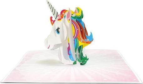 Immagine prodotto MU Classic Biglietto d'auguri 3D Pop-Up per il compleanno - Unicorno (1 pz.)