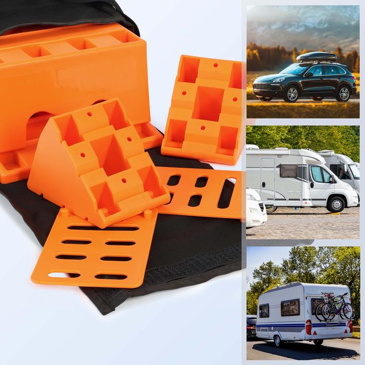 Immagine prodotto Wiltec Auffahrkeil 2er Set Wohnwagen Stufenkeil 3,5t Ausgleichskeil Wohnmobil