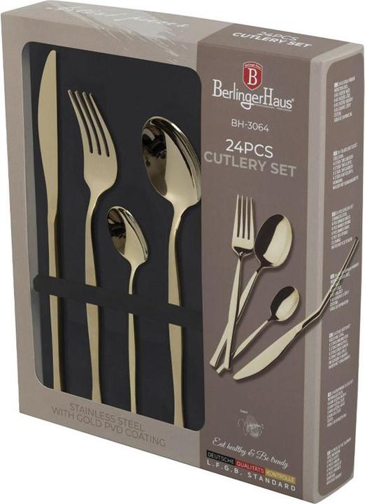 Actual product image BerlingerHaus Haus 24-teiliges Besteck-Set champagne Leonardo Collection (24 Piece, Cutlery set)