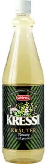 Chirat Vinaigre Kressi, idéal pour les sauces à salade dressings & salades, affiné aux fines herbes (1000 ml)