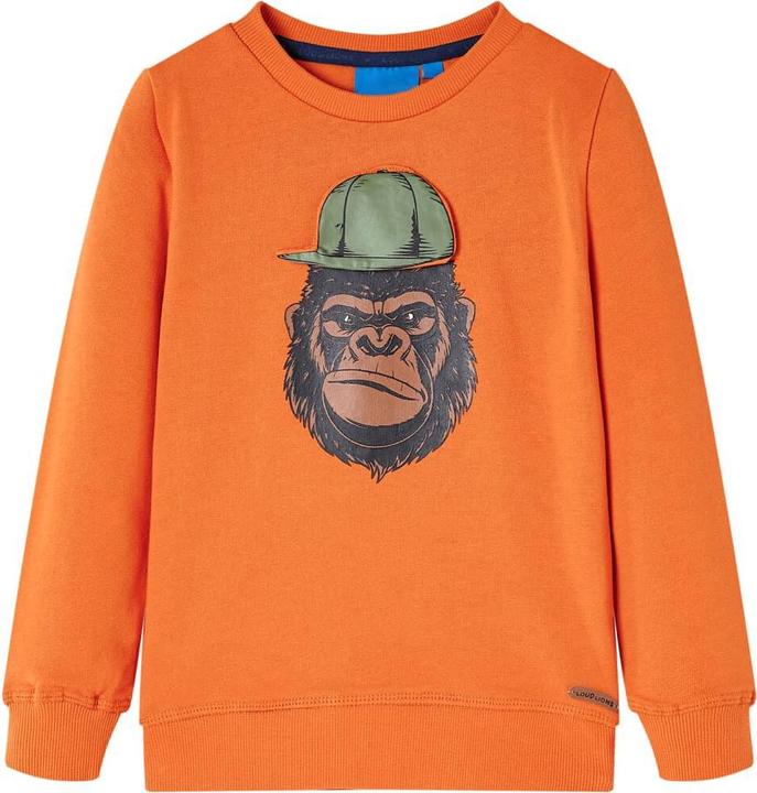 VidaXL Kinder-Sweatshirt Dunkelorange 140,Material: 92 % Baumwolle (140)