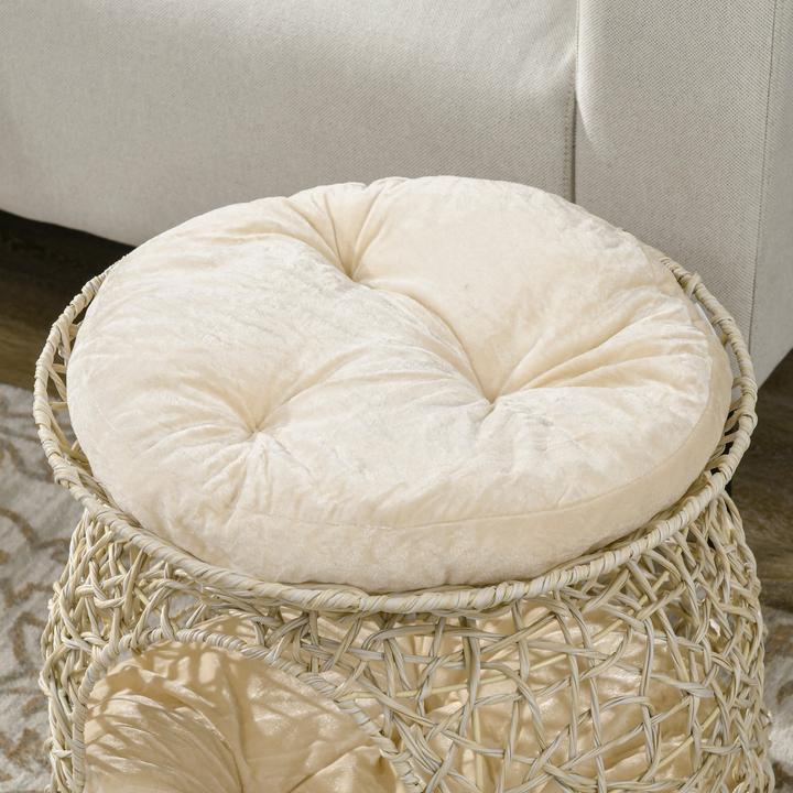 Produktbild PawHut Rattan Katzenkorb mit Kissen (Katze)