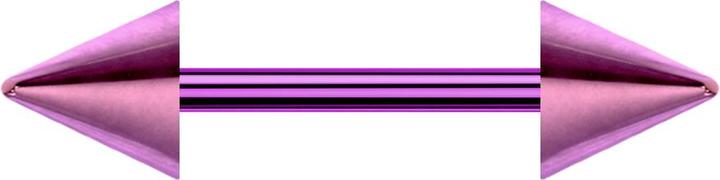 Star Piercing Micro Barbell violett mit zwei Cones (ohne Messing, Titan G23)