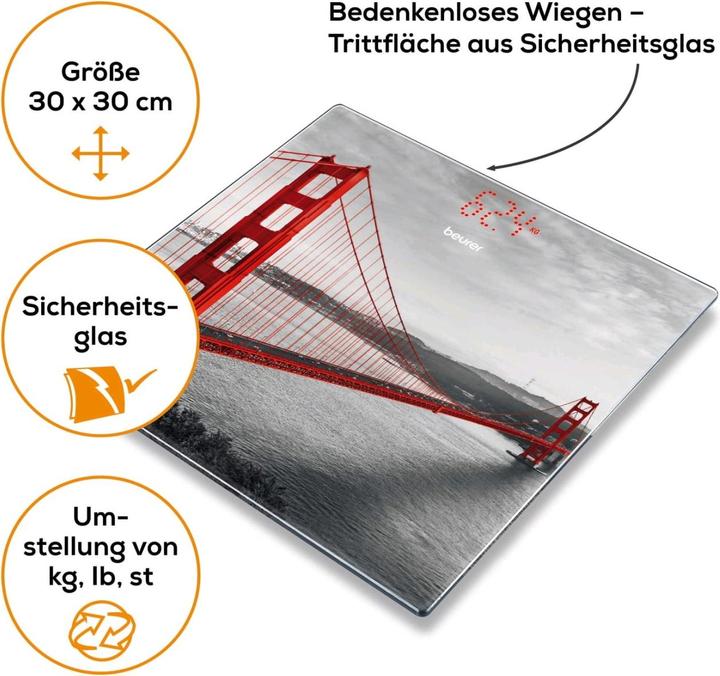 Immagine prodotto Beurer Scala di vetro GS 215 San Francisco (180 kg)