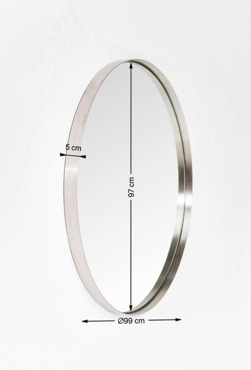Immagine prodotto Kare Design Specchio curva rotonda in acciaio inox Ø100cm (Ø 100 cm)