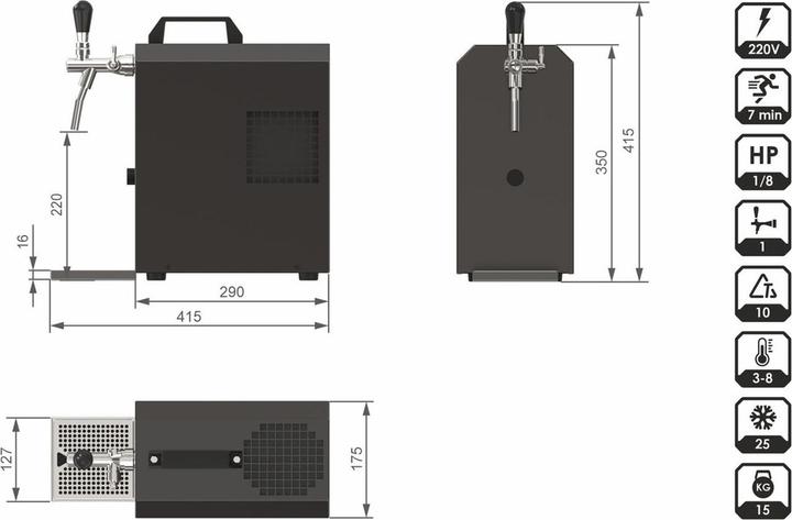 Immagine prodotto Ich-zapfe Komplett Set - Bierzapfanlage Jet 30 mit Holzfass