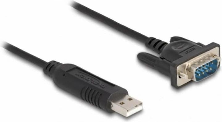 Actual product image Delock USB 2.0 to Serial RS-232 Adapter with compact serial connector housing 50 cm FTDI (0.50 m)