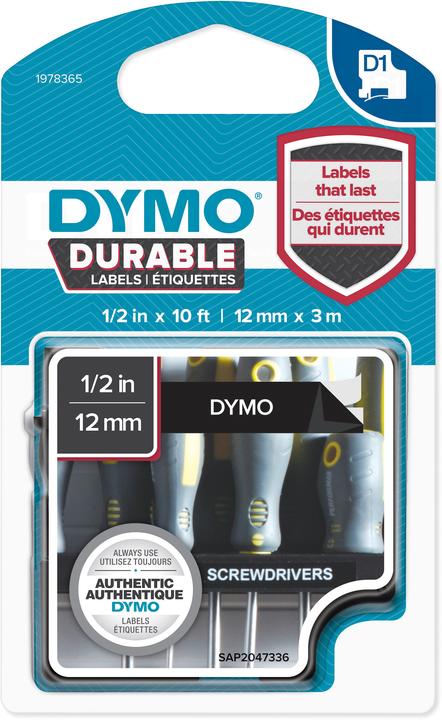Produktbild Dymo D1 (1.20 cm, Schwarz)