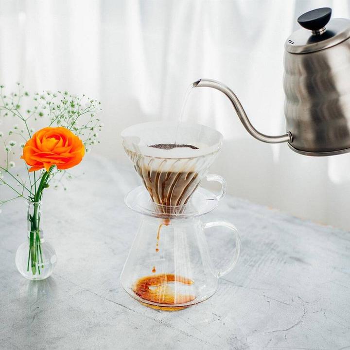 Immagine prodotto Hario Kit per la preparazione della birra in vetro V60 - Set Birraio in vetro + Server + Filtro (0.60 l)