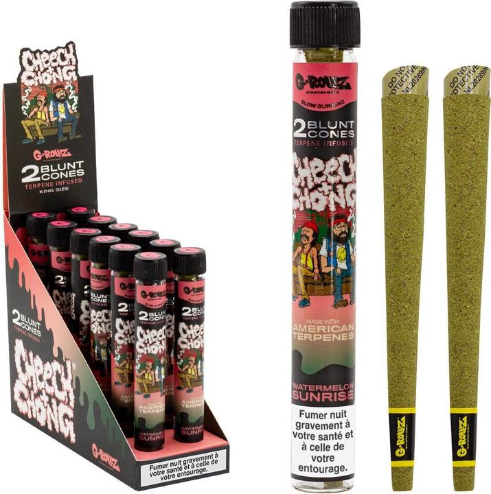 Produktbild G-Rollz Prerolled Cones Terpenten Infusion, Watermelon Sunrise, 2 Stk