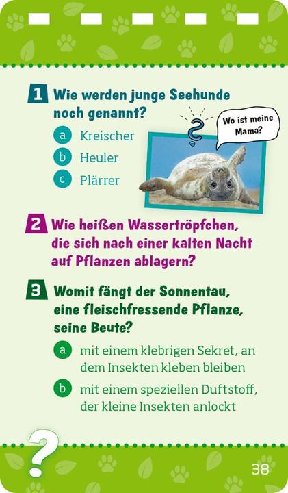 Produktbild Tessloff WAS IST WAS Quiz Natur und Tiere (Deutsch, Tessloff Verlag Ragnar Tessloff GmbH & Co.KG, 2024)