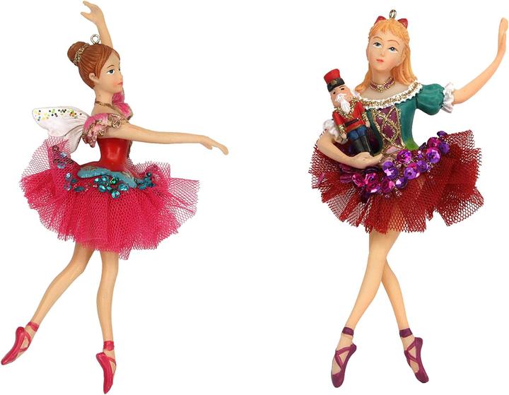 Image du produit Gisela Graham Décorations de Noël Ballerina (2 -pièce)