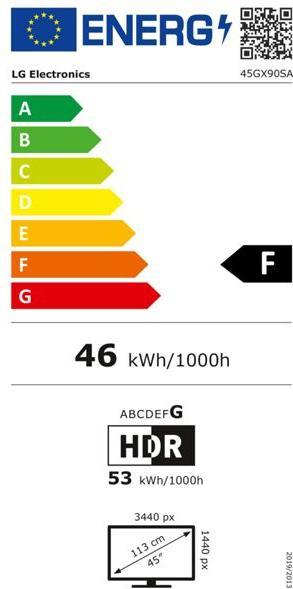 Energy Label LG 45GX90SA-B (3440 x 1440 pixels, 45")