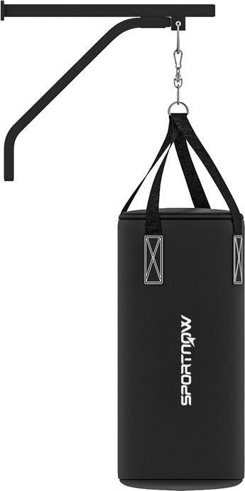 Actual product image Swisshandel24 Boxsack Wandhalterung Boxsack Ständer mit Handschuhen, Stahl, Schwarz