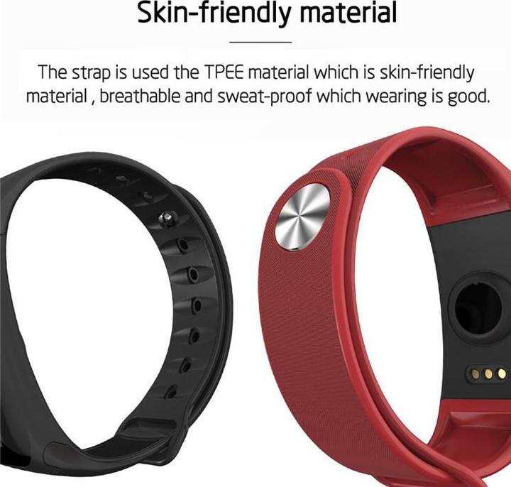 Produktbild JTI F1 Plus WearFit Aktivitäts-Tracker mit Farbdisplay - Rot