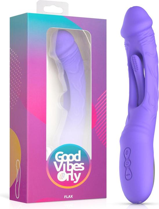 Productafbeelding Good Vibes Only Vlas - Vibrerende dildo met stimulator op punt G