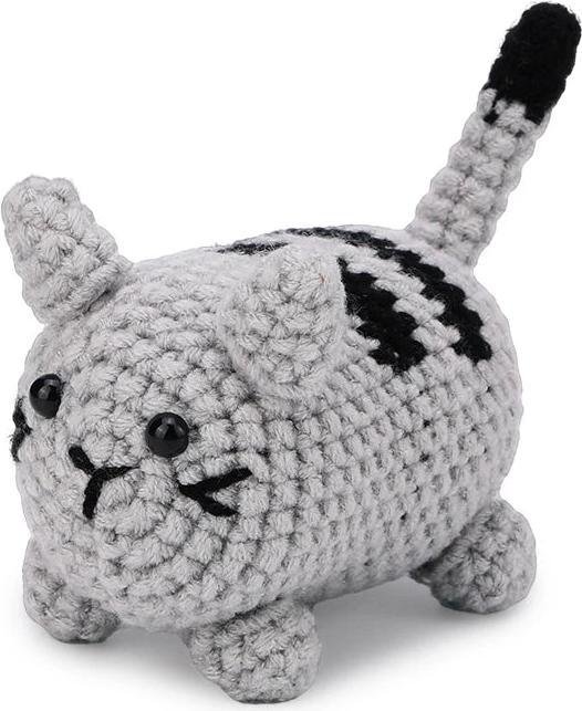 Produktbild Activity Board Crochet Katze Kit für Anfänger mit Baumwolle Stricken Garn Garn Garn Nadeln Haken stricken Werkzeug