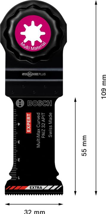 Bosch Professional Zubehör EXPERT MultiMax PAIZ 32 APIT Blatt für Multifunktionswerkzeuge, 32 mm