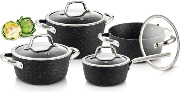 Produktbild Tescoma President Stone Topfset 8-Teilig (Pfannenset + Topfset, Aluminiumguss)