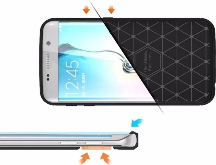 Image du produit Screenguard Samsung Galaxy S6 Edge Coque Carbon Brushed Soft TPU (Samsung Galaxy S6 Edge)