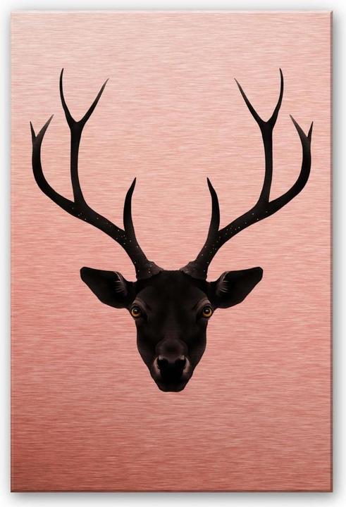 Actual product image Trenddeko The Black Deer - Black Deer (75 x 120 cm)
