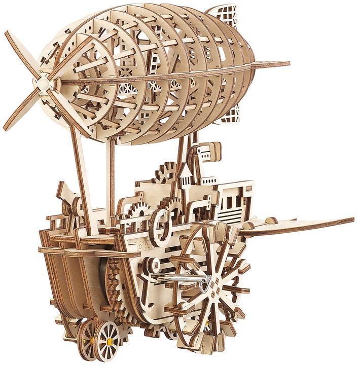 Image du produit Simulus Dirigeable en bois à remonter, style steampunk, kit de 349 pièces