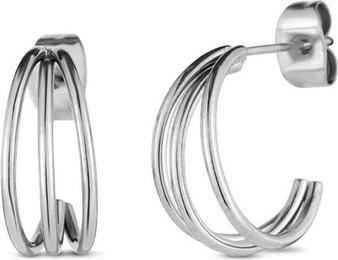 Vuch Elegant Hoop Earrings Made Of Steel Elegy Silver