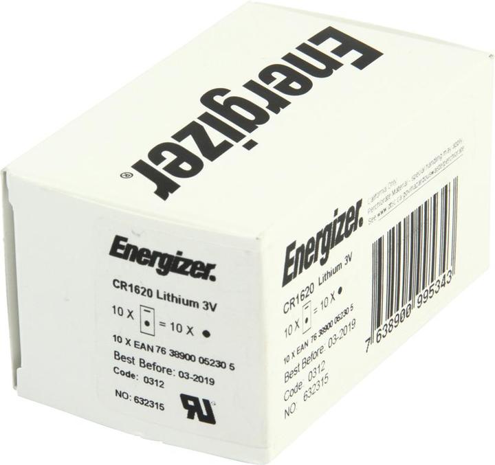 Actual product image Energizer Coin Cell Battery (2 pcs., CR1620, 85 mAh)