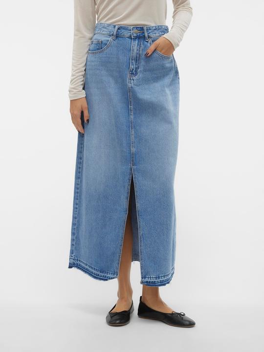 Actual product image Vero Moda VMZAYLA HR SLIT LONG DNM SKIRT LI3101 Denim Skirt (S)