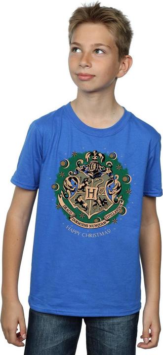 Actual product image Boys Wreath Cotton Christmas T-Shirt (116)