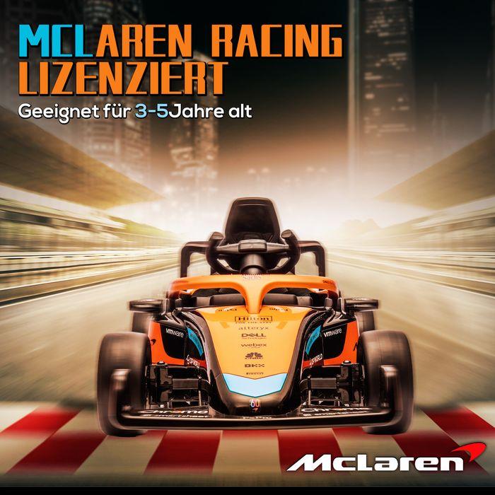 Image du produit Swisshandel24 Voiture McLaren pour enfants, 2 vitesses, 2 moteurs, télécommande, MP3 USB, suspensions, 3-5 ans (12 V)