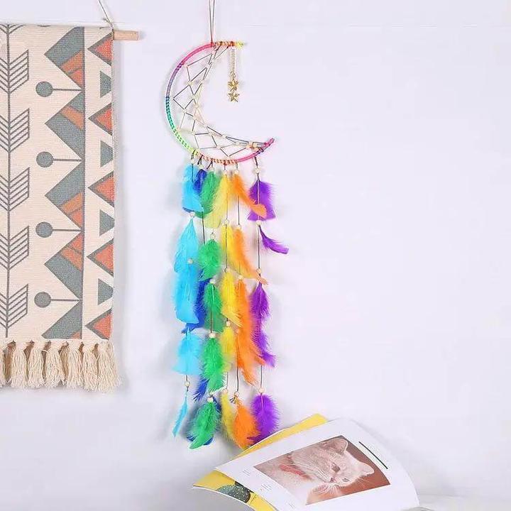 Image du produit Cover-Discount Attrape-rêves Dream Catcher Arc-en-ciel Lune (40 x 16 cm)