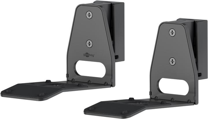 Actual product image Goobay Modern Era 3 Flex speaker wall mount, black (1 pair, Wall installation, Tiltable, Pivoting)
