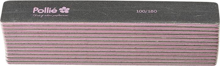 Pollie Black Square Nail File 100/180 28x178mm With Bag 1 Unit