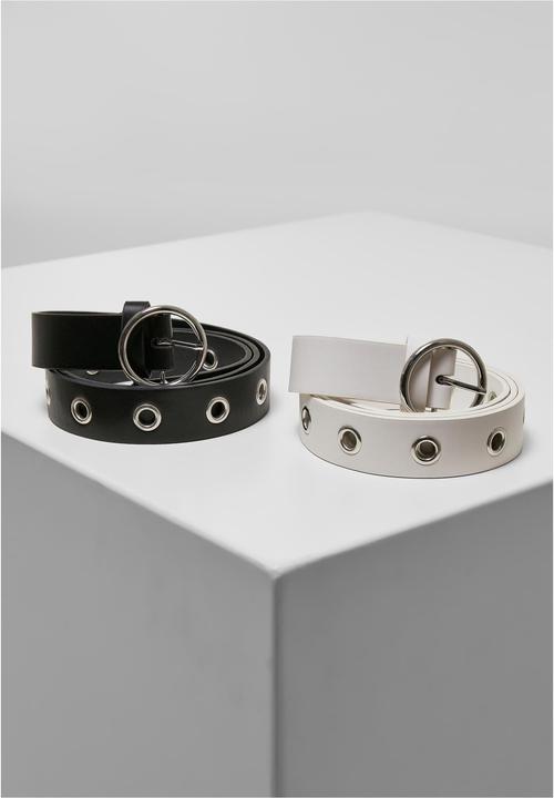Produktbild Urban Classics Synthetic Leather Eyelet Belt 2-Pack (S, M)