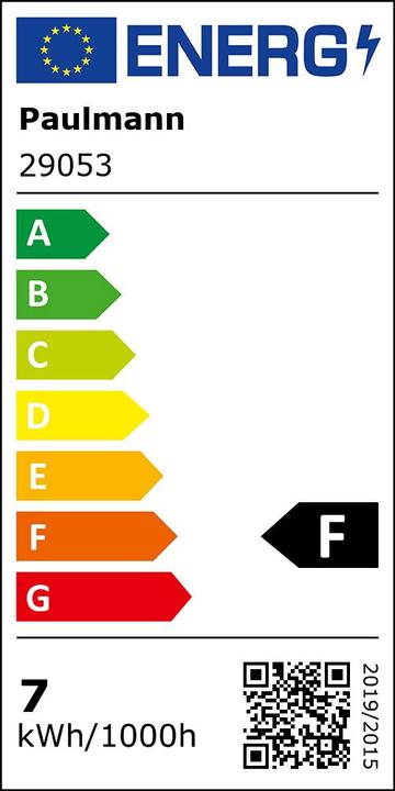 Label énergétique Paulmann Réflecteur (E27, 6.50 W, 500 lm, 1 x, F)