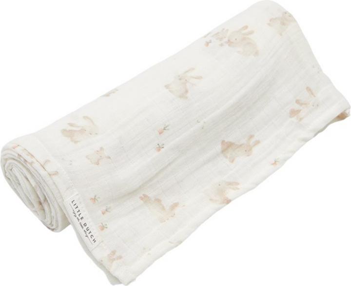 Image du produit Little Dutch Swaddles 70 x 70 muslin Baby Bunny / Beige (70 cm, 70 cm)