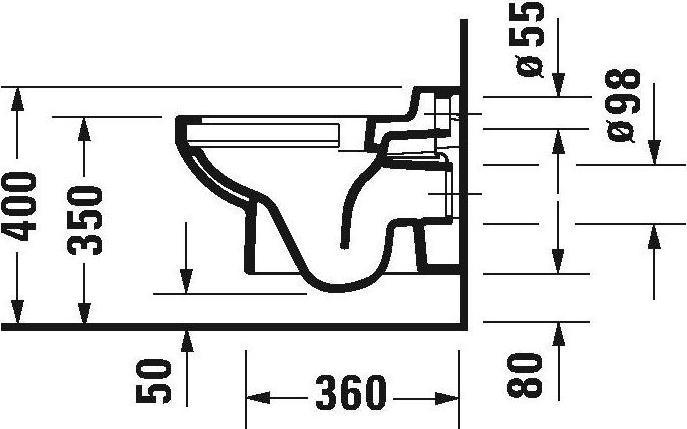 Produktbild Duravit Wand-WC DURASTYLE BASIC RIMLESS tief, für Kinder, 325x480mm weiss