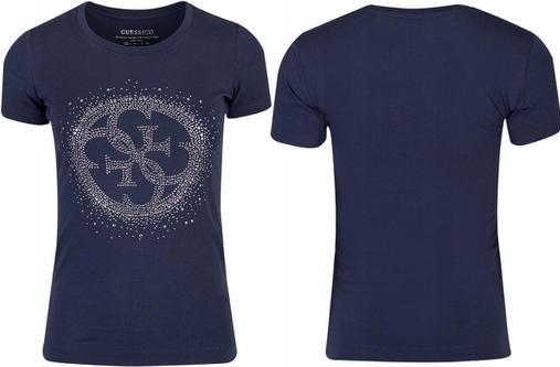 Produktbild Guess Damen T-Shirt Ss Cn 4G Logo Tee Marineblau Xs (XS)