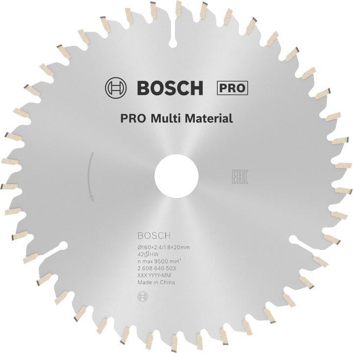 Immagine prodotto Bosch Professional Zubehör Lama per sega circolare PRO Multi Material, 160 x 2,4 x 20 mm