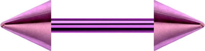 Immagine prodotto Star Piercing Barbell viola con due coni (Titanio G23, senza ottone)