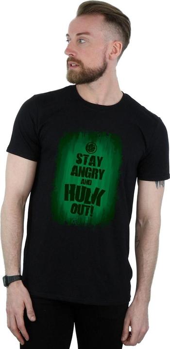 Actual product image Mens Hulk Stay Angry T-Shirt (L)