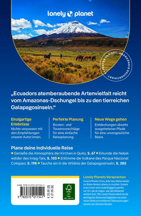 Image du produit Reiseführer Ecuador & Galápagosinseln (Allemand, Jade Bremner, Isabel Albiston, MaSovaida Morgan, Wendy Yanagihara, Brian Kluepfel, 2024)