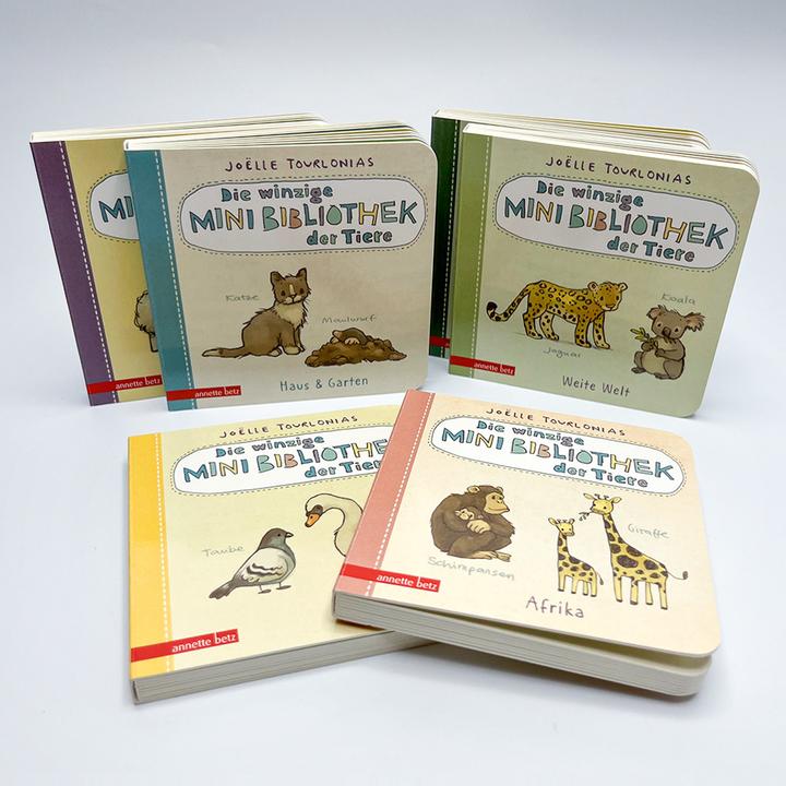 Produktbild Die winzige Mini-Bibliothek der Tiere - 6 Mini-Pappbilderbücher im Schuber (Die grosse (Deutsch)