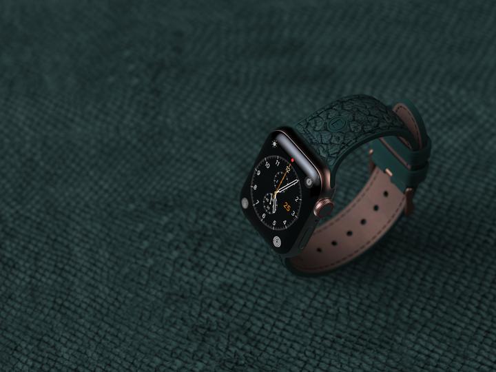 Immagine prodotto Njord Cinturino Jord Per (40 mm, 41 mm, Chiusura in acciaio inox, Pelle di salmone, Pelle Vegan, Apple Watch)
