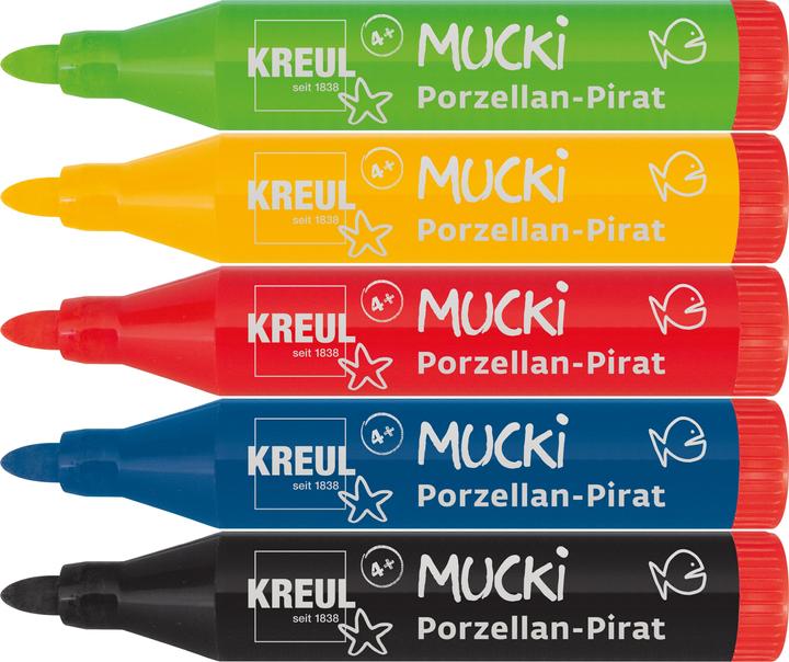 Immagine prodotto Mucki Pirata di porcellana (Giallo, Azzurro, Nero, Verde, Red)
