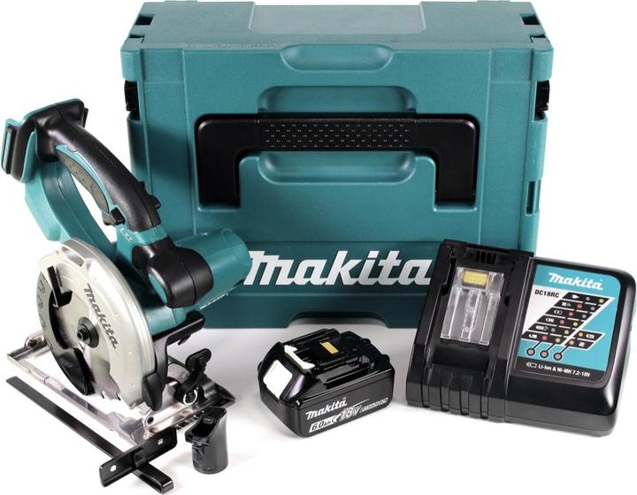 Actual product image Makita DSS 501 RG1J 18V 136 mm Li-ion cordless circular saw in Makpac + 1x 6.0 Ah battery + charger