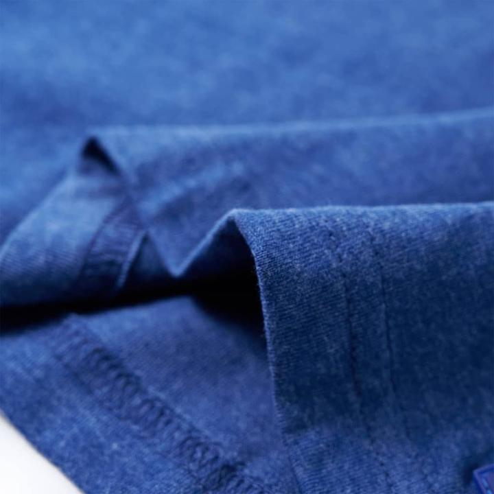 Immagine prodotto VidaXL Maglietta da bambino blu scuro melange 116,Materiale: 80 (116)
