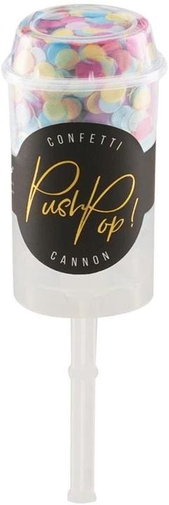 Actual product image Partydeco Confetti Cannon Push Pop Ø 8 mm, 1 piece, Multicolor