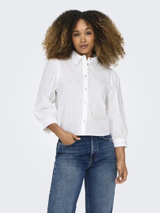 Image du produit Only Box Fit Col de chemise Poignets avec bouton Coupe de bras volumineuse Chemise (XS)